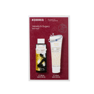 Korres Velvety Sugary Black Sugar Αφρόλουτρο 250 mL Ενυδατικό Γαλάκτωμα Σώματος 125 mL 1